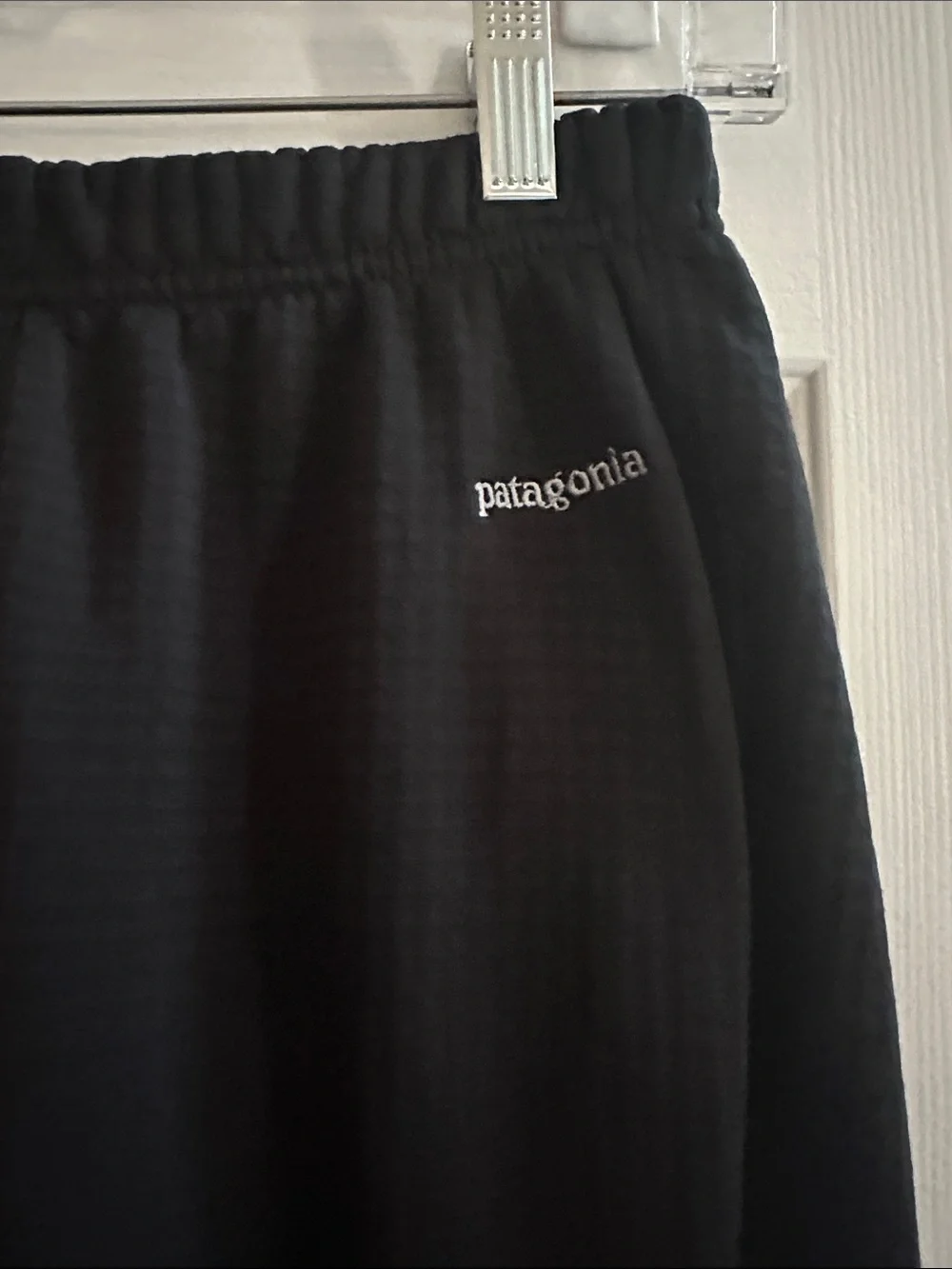 Patagonia Vintage R1 Fleece Pants Women’s Small Black Grid Texture Polartec